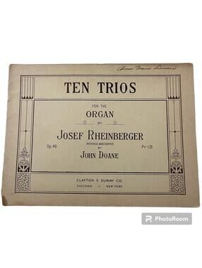 Ten Trios For The Organ Songbook John Doane 17 Pages